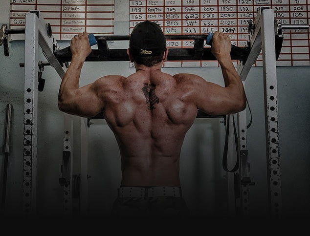 Chin-ups using Fat Gripz for MMA training