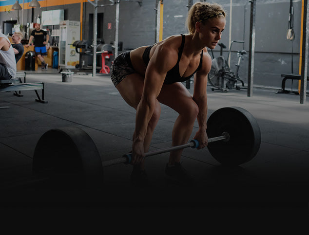 Crossfit athlete Sara Sigmunds deadlifting with Fat Gripz